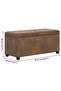 Storage Ottoman 87.5 cm Brown Faux Suede Leather - 3