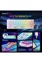 KB877L Membrane Gaming Keyboard, Transparent White - 61 Key RGB Backlit with Multimedia Keys, - 2