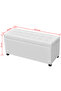 Storage Ottoman Artificial Leather White - 3