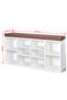 Shoe Storage Bench 10 Compartments White - 3