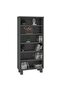 CD Cabinet HAMAR Dark Grey 45x18x100 cm Solid Wood Pine - 4