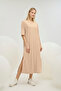 21375 Women's Long V-Neck Dress - 2