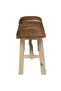 Bench Goatskin Leather Teak - 2