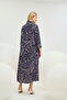 21345 Women's Shirt Collar Long Dress - 4