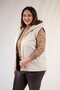 122153 Women's Plus Size Cashmere Vest Beige - 6