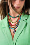 Turqua Havlit and Turquoise Agate Ended Necklace - 7