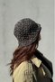 Anthracite Colored Hand Knitted Velvet Hat, Bucket Hat, Winter Knitted Hat - 2