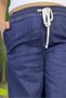 Plus Size Jeans with Wide Legs and Full Stretch, Lace-Up, Wide Elastic Waistband - 3