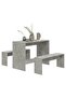3 Piece Dining Set Concrete Grey Engineered Wood - 2