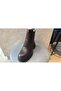 1016 Dark Brown Leather Zippered Women's Winter Boots