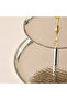 Textured Steel 2-Tier Cake Stand - 28 cms - 3