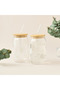 Daisy Print 2-Piece Glass Tumbler with Straw Set - 2