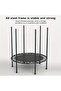 ترامبولين، هيكل فولاذي شديد التحمل مع شبكة أمان، تصميم سداسي أحمر وأسود، آلية زنبركية - 6