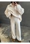 Half-Zip Thessaloniki Knitted Sweater and Knitwear Pants Set - 4