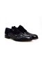 Dark Blue Color Lace-Up Genuine Leather Men's Shoes