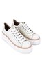 Women's Genuine Leather White Floter Sneakers & Sports Shoes - 3