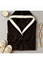 Alegra Brown Hooded Winter Velvet Dressing Gown - 4