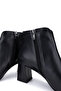 Women's Genuine Leather Black Heeled Boots - 5