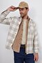 Men's Relax Fit Comfortable Cut Long Sleeve Pocket Checker Pattern Plaid Lapel Collar Winter Lumberjack Shirt