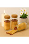 Brown Tip Safety Matches 2 Inch, 15s Burn - Glass Bottle with Cork Lid (3 Pack) - 2