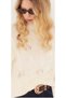 Women's Regular Fit Cut Half Turtleneck Hair Knit White Knitwear Top - 2
