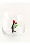 Penguin Holding a Rose in Its Hand Glass Figurine Water Cup - 3