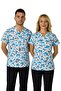 Unisex White Dental Pattern Scrubs Uniform Set for Dentist, Dental Doctor, Dental Technician - 2