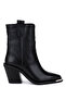 Women's Genuine Leather Black Floater Classic Boots