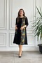 Cotton Dress with Pocket and Side Stripe Flannel Detail - 4