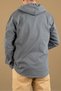Men's Slim Fit Hooded Denim Shirt Gray - 5