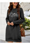    Women's Long Sleeve Crew Neck Short Viscose Two Thread Dress
