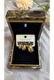 Triple Drop Gold Steel Style Earrings - 3
