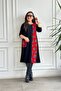 Cotton Dress with Pocket and Side Stripe Flannel Detail - 2