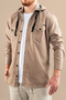 Men's Slim Fit Hooded Denim Shirt - 3