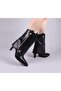 Zipper Detailed Casual Short Heeled Women's Boots Black