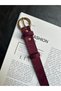 Illume Round Patterned Suede Women's Gold Buckle Waist Belt Jacket Belt Dress Belt Trouser Belt - 3