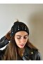 Stone Bead Embroidered Pompom Women's Beret - 4