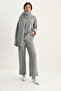 Women's Gray Soft Textured Comfortable Cut Knitwear Set 2480 60283755 - 4