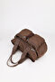 Women's Brown Parachute Fabric Multi-Pocket Hand and Shoulder Bag Bera - 7