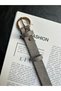 Illume Round Patterned Suede Women's Gold Buckle Waist Belt Jacket Belt Dress Belt Trouser Belt - 3