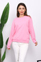 Pink Crew Neck Two Thread Sweatshirt - 3