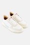Women Brand Logo Lace Up Casual Shoes, White - 2