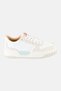 Women Brand Logo Lace Up Casual Shoes, White - 3
