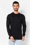 Men Slim Fit Long Sleeve Outdoor Sweatshirts, Black