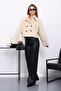 Cream Short Buttoned Cashmere Jacket - 2