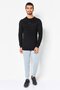 Men Slim Fit Long Sleeve Outdoor Sweatshirts, Black - 2