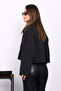 Anthracite Short Buttoned Cashmere Jacket - 4