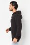 Men Sportswear Fit Long Sleeve Outdoor Hoodie, Black - 2