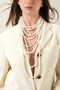 Aria Multi Pearl Looking Bead Necklace - 2