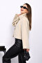 Cream Short Buttoned Cashmere Jacket - 3